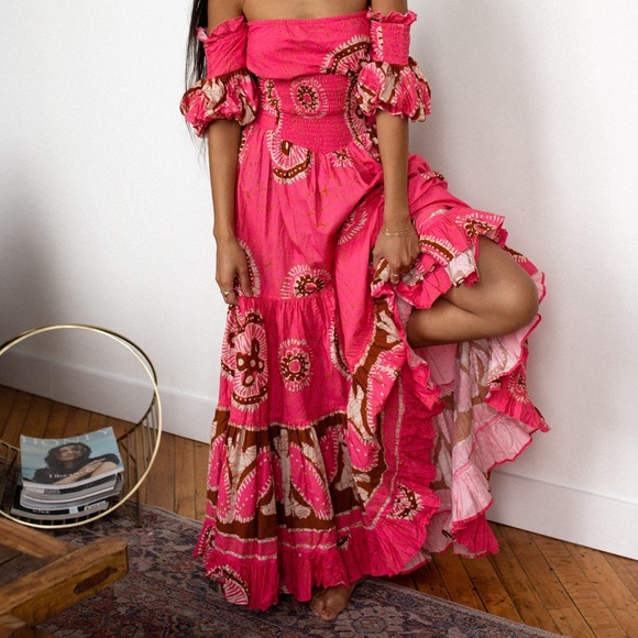 Love the Label NYC mustard maxi bohemian dress - Picture 6 of 6